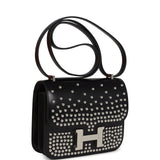 Hermes Constance 18 Clouté Black Box Palladium Hardware