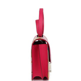 Pre-owned Hermes Constance 18 "Marble Silk" Rose Mexico Swift Palladium Hardware