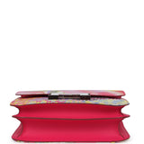 Pre-owned Hermes Constance 18 "Marble Silk" Rose Mexico Swift Palladium Hardware