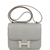 Hermes Constance 18 Gris Perle Matte Alligator Palladium Hardware