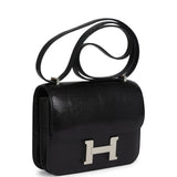 Hermes Constance 18 Black Varanus Niloticus Lizard Palladium Hardware
