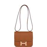Hermes Constance 18 Gold Epsom Rose Gold Hardware