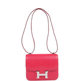 Hermes Constance 18 Rose Extreme Chevre Chamkila Palladium Hardware