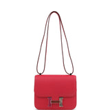 Pre-owned Hermes Constance 18 Rose Extreme Epsom Marquette Palladium Hardware