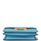 Hermes Constance 1-18 Celeste Epsom Gold Hardware