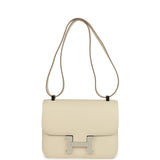 Hermes Constance 1-24 Craie Epsom Palladium Hardware