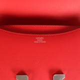 Hermes Constance 18 "Dancing Flowers" Rouge De Coeur Embroidered Swift Palladium Hardware
