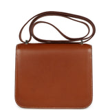 Pre-owned Hermes Constance 18 Fauve Barenia Palladium Hardware