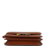 Pre-owned Hermes Constance 18 Fauve Barenia Palladium Hardware