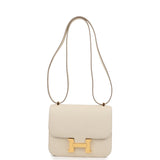 Hermes Constance 18 Craie Epsom Gold Hardware