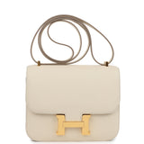 Hermes Constance 18 Craie Epsom Gold Hardware