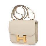 Hermes Constance 18 Craie Epsom Gold Hardware