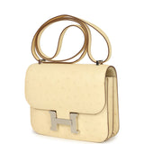 Hermes Constance 18 Vanille Ostrich Palladium Hardware