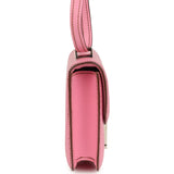 Pre-owned Hermes Micro Constance 14 Bubblegum Epsom Palladium Hardware