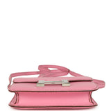 Pre-owned Hermes Micro Constance 14 Bubblegum Epsom Palladium Hardware