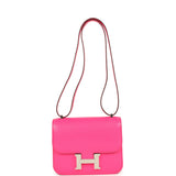 Hermes Constance 18 Rose Pop Chevre Chamkila Palladium Hardware