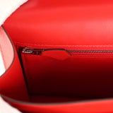 Pre-owned Hermes Constance 24 Rouge De Coeur Epsom Lacquered Palladium Hardware