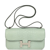 Hermes Constance Elan Vert D'Eau Matte Alligator Palladium Hardware