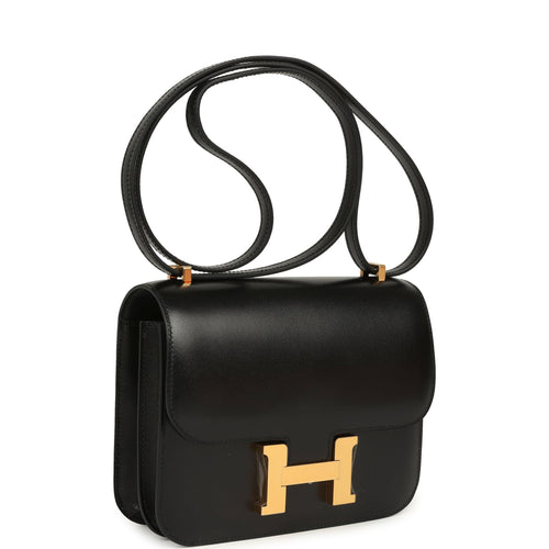 Hermes Constance 18 Black Box Gold Hardware