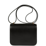 Hermes Constance 18 Black Box Gold Hardware