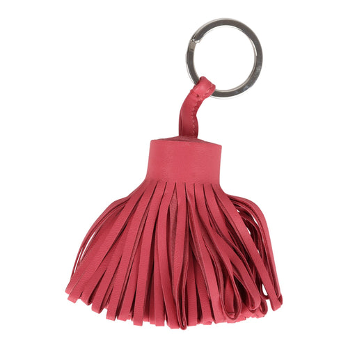 Hermes Carmen Keychain Rose Lipstick Milo Lambskin Palladium Hardware