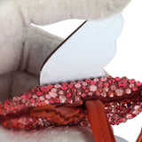 Custom Red Swarovski Crystal Hermes Bedazzled Pegase Rodeo Bag Charm PM Rouge Grenat/Bleu Brume/Cornaline Milo Lambskin