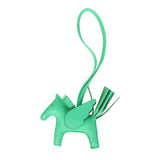 Hermes Pegase Rodeo Bag Charm PM Vert Comics Milo Lambskin