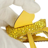 Custom Yellow Swarovski Crystal Hermes Bedazzled Pegase Rodeo Bag Charm PM Jaune De Naples Milo Lambskin