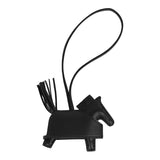 Hermes Rodeo Rock Bag Charm PM Black Milo Lambskin Gold Hardware