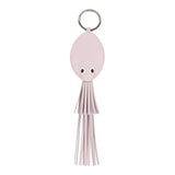 Hermes Poulpe Key Ring Charm Mauve Pale, Blanc, Black Milo Lambskin & Epsom Palladium Hardware