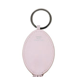 Hermes Poulpe Key Ring Charm Mauve Pale, Blanc, Black Milo Lambskin & Epsom Palladium Hardware