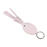 Hermes Poulpe Key Ring Charm Mauve Pale, Blanc, Black Milo Lambskin & Epsom Palladium Hardware