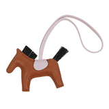 Hermes GriGri Rodeo Bag Charm PM Gold, Black and Mauve Pale Milo Lambskin & Horsehair