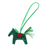 Custom Green Swarovski Crystal Hermes Bedazzled Pegase Rodeo Bag Charm PM Vert Comics Milo Lambskin