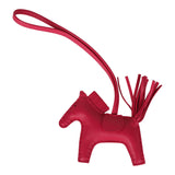 Hermes Rodeo Bag Charm PM Rose Mexico Milo Lambskin