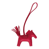 Hermes Rodeo Bag Charm PM Rose Mexico Milo Lambskin