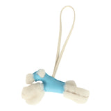 Hermes Budy Charm Craie and Celeste Milo Lambskin and Ecru Merino Wool