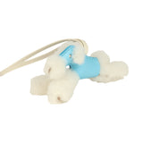 Hermes Budy Charm Craie and Celeste Milo Lambskin and Ecru Merino Wool