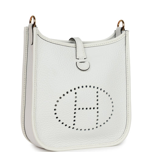 Hermes Evelyne TPM New White Clemence Gold Hardware