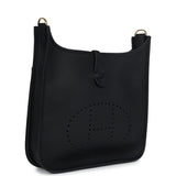 Hermes Evelyne III PM Black Clemence Gold Hardware