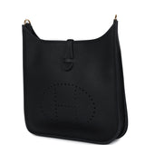 Hermes Evelyne III PM Black Clemence Gold Hardware