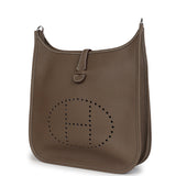 Hermes Evelyne III PM Etoupe Clemence Palladium Hardware