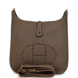 Hermes Evelyne III PM Etoupe Clemence Gold Hardware