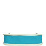 Hermes Neo Evelyne PM Bleu Azteque Officier Canvas and Vert Fizz Swift Palladium Hardware