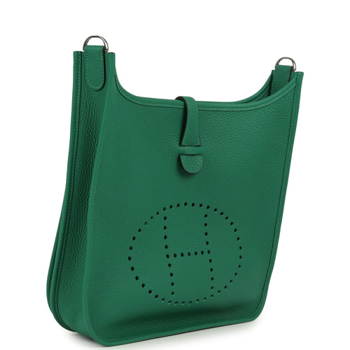 Hermes Evelyne III PM Vert Vertigo Clemence Palladium Hardware