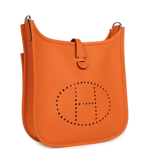 Hermes Evelyne 23 Orange Clemence Palladium Hardware