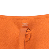 Hermes Evelyne 23 Orange Clemence Palladium Hardware