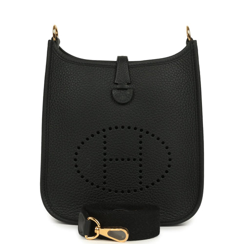 Hermes Evelyne TPM Black Clemence Gold Hardware