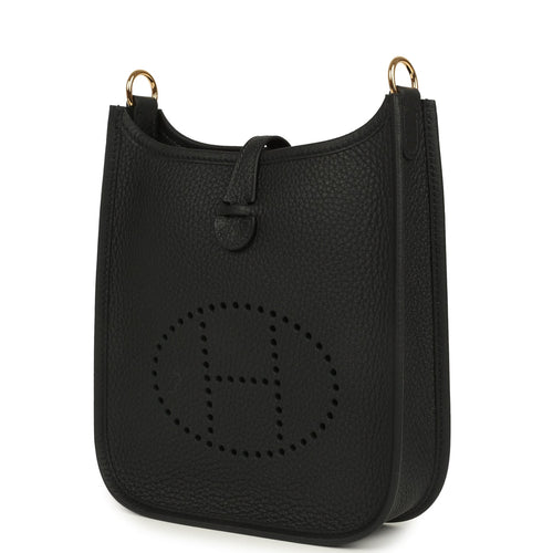 Hermes Evelyne TPM Black Clemence Gold Hardware