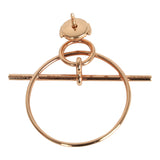Hermes Small Loop Earrings Rose Gold Hardware